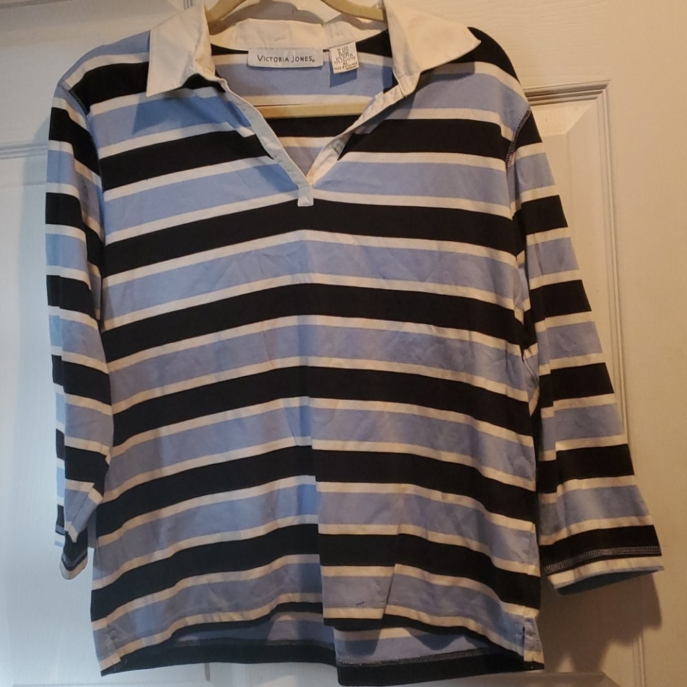 🔴 5/$20 VICTORIA JONES XL l/s top collard
